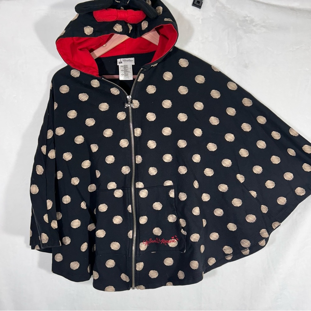Kids Minnie Mouse Cape from Disney Park sz XS Hood has Mouse Ears & Bow Playful